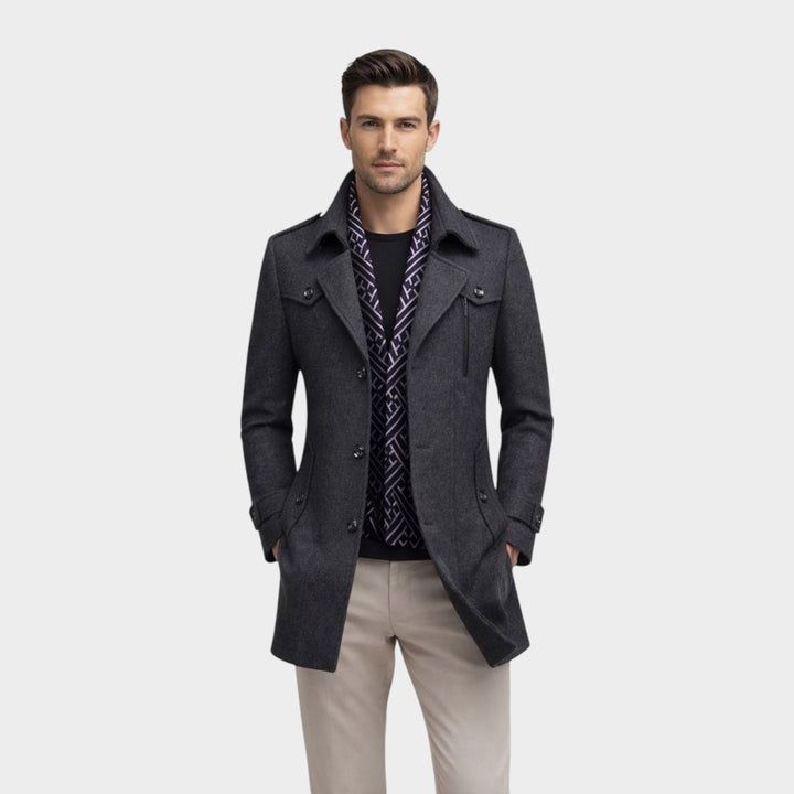 Men’s Wool Coat Warmth Classic Winter Outerwear
